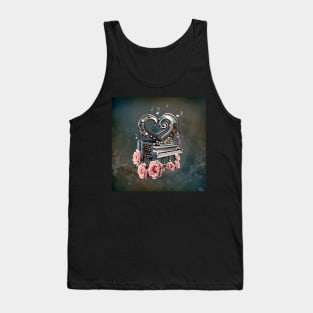 Steampunk piano with heart Tank Top